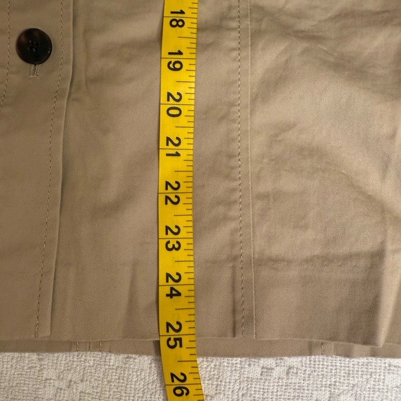 Talbots Classic Tan Button-Front Skirt - Picture 5 of 8